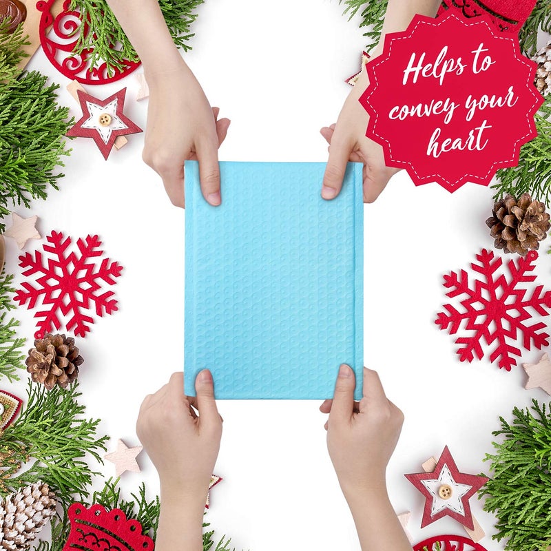 Metronic Bubble Mailers 6x10 Inch 25 Pack Usable Size 6x9" Waterproof Bubble Mailer Cushioning Padded Envelopes, Bubble Envelopes for Shipping, Mailing, Packaging, Small Business Supplies, Light Blue - Image 5